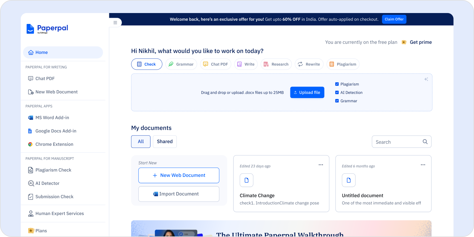 Contextual feature discovery — in-workflow nudges