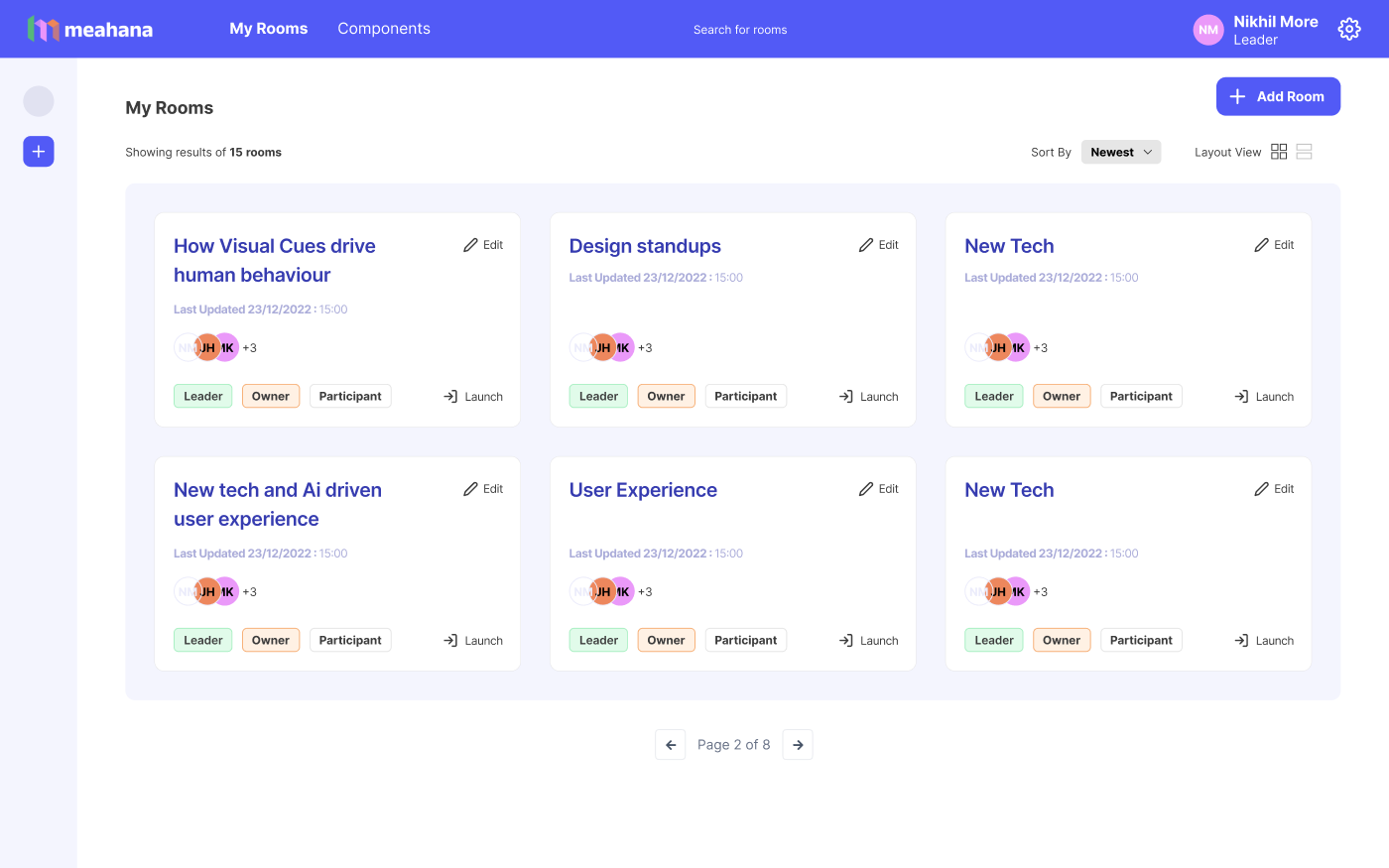 Meahana facilitation platform — design case study thumbnail